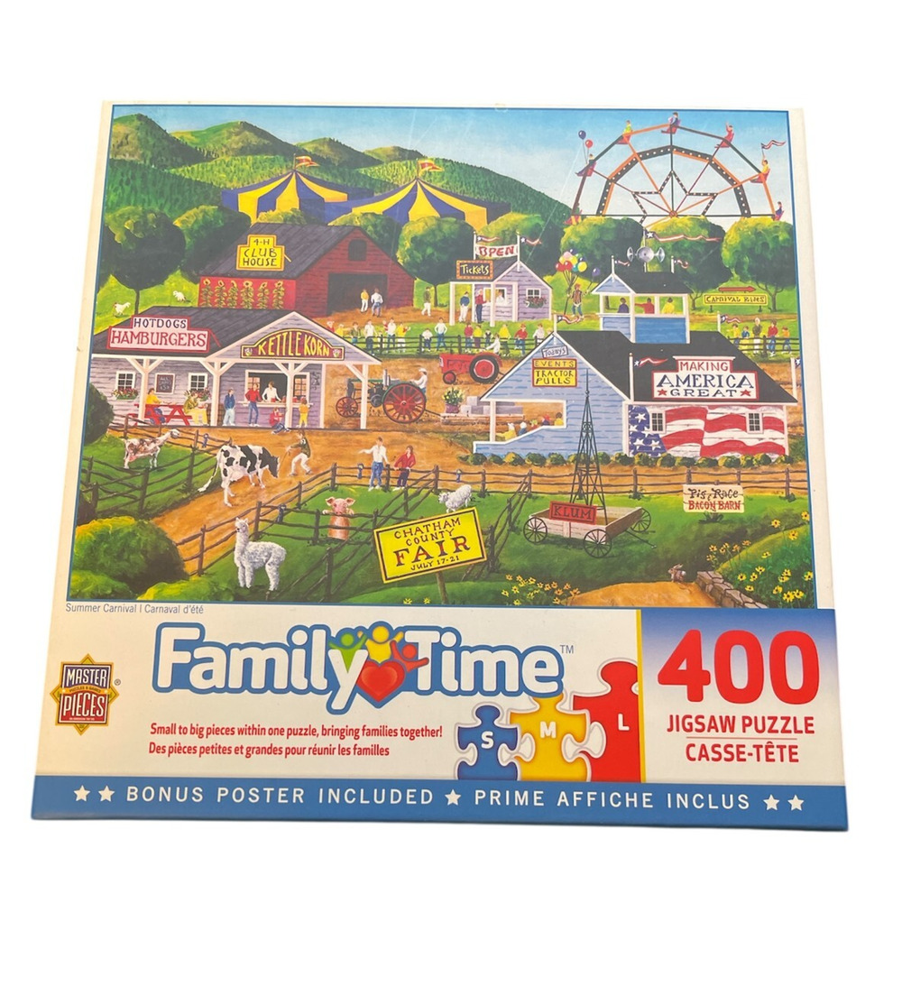 Master Pieces Summer Carnival County Fair Family Time Jigsaw Puzzle 400 Complete